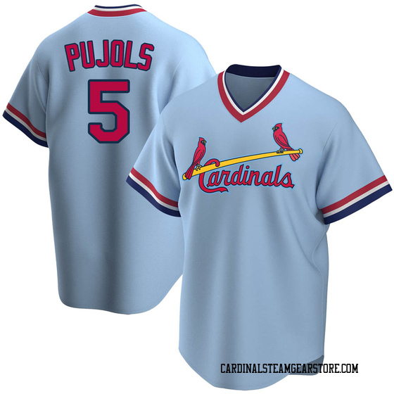 ALBERT PUJOLS ST LOUIS CARDINALS COOPERSTOWN BLUE JERSEY NEW W