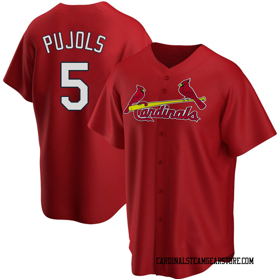 Men's St. Louis Cardinals Albert Pujols Red Alternate Jersey Replica