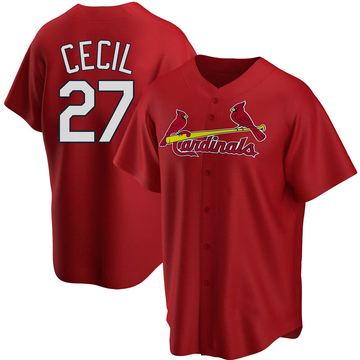 St. Louis Cardinals Brett Cecil #21 Game Issued Signed White Jersey 40  DP44857
