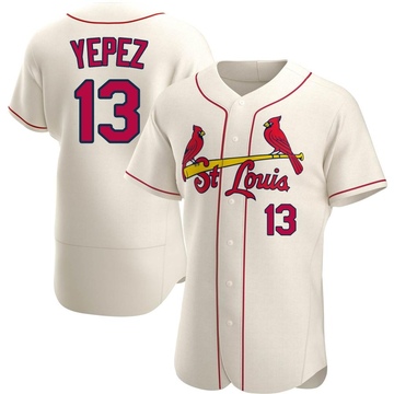 Juan Yepez Men's Nike Cream St. Louis Cardinals Alternate Replica Custom Jersey Size: Medium