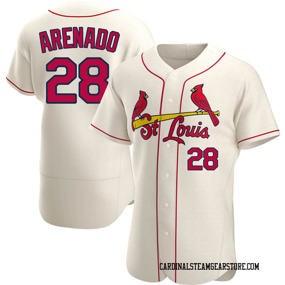 Men's St. Louis Cardinals Nolan Arenado Cream Alternate Jersey - Authentic