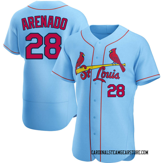 Nolan Arenado St. Louis Cardinals Autographed Light Blue Nike Authentic  Jersey