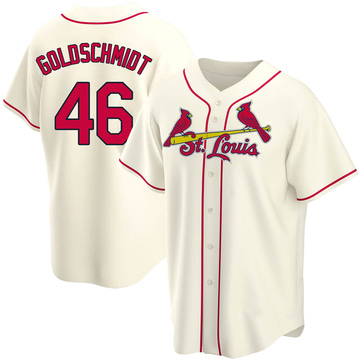 Authentic Youth Paul Goldschmidt White Home Jersey - #46 Baseball St. Louis  Cardinals Cool Base