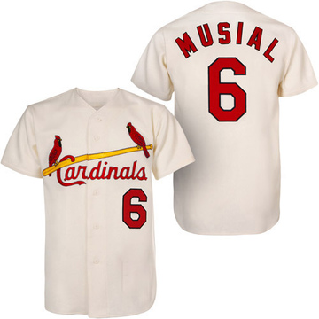Men's Nike Stan Musial White St. Louis Cardinals Home Cooperstown Collection Player Jersey