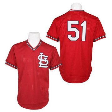 Men's St. Louis Cardinals #51 Willie McGee Replica Grey Road Cool Base  Baseball Jersey