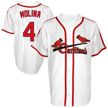 Profile Men's Yadier Molina Cream St. Louis Cardinals Big & Tall Replica Player Jersey