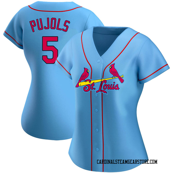 Women's St. Louis Cardinals Albert Pujols Light Blue Alternate