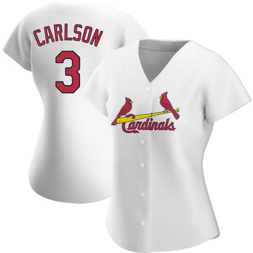 Nike St Louis Cardinals DYLAN CARLSON Sewn Baseball Jersey Throwback B –