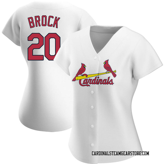 XXL) STL Cardinals Lou Brock Embroidered Jersey