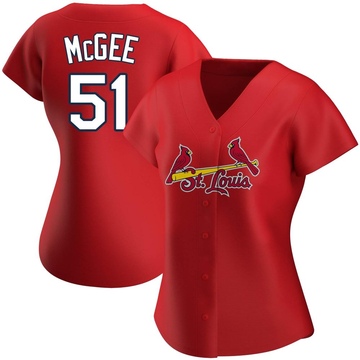 Men's St. Louis Cardinals #51 Willie McGee Replica Grey Road Cool Base  Baseball Jersey