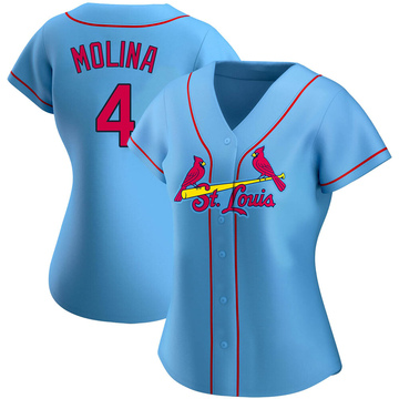 Yadier Molina St. Louis Cardinals Majestic Alternate Cool Base Player Jersey  – Horizon Gray – ThanoSport