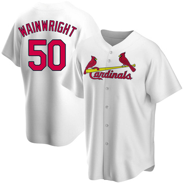 Men's Majestic Adam Wainwright Gray St. Louis Cardinals Road