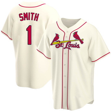 Men's St. Louis Cardinals #1 Ozzie Smith Light Blue Flexbase Authentic  Collection Cooperstown Baseball Jersey