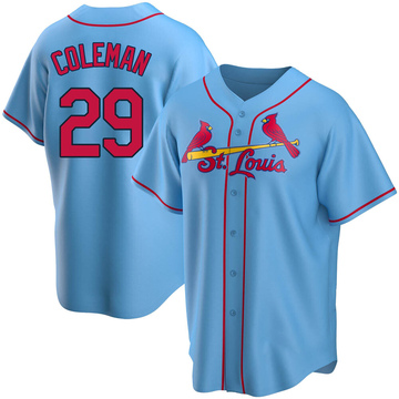 Mens Majestic St Louis Cardinals VINCE COLEMAN Baseball Jersey GRAY –